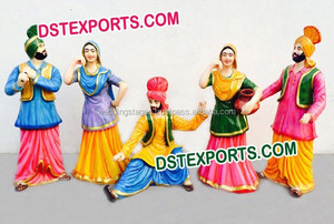 Estatua de Kikli Mutiyar de Fibra de Vidrio de Estilo Moderno y Ligero con Aspecto Metálico, Diseño Personalizable, Tradicional Punjabi - Product Image 5