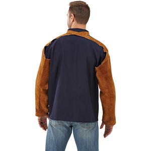 ปลอกหุ้มป้องกันหนังวัวสำหรับงานหนักแขนเสื้อหนังแบบแยกปลอกแขนป้องกันไฟ - Product Image 1