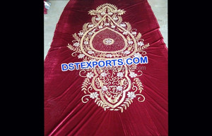 Muslim Mehandi Stage <b>Embroidered</b> Backdrop Wedding Stage <b>Embroidered</b> Backdrops <b>Curtain</b> Drapes Manufacturer and Exporter - Product Image 4