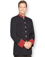 GRSZDHC Uniforme de travail rouge personnalisé Uniformes d'hôtel, de restaurant et de bar Uniforme de réception d'hôtel pour hommes