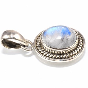 La pierre de lune arc-en-ciel la plus incroyable, bijoux en argent Sterling 925, bijoux de mode en argent frais - Product Image 3