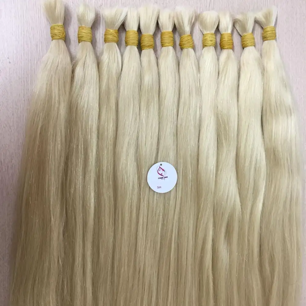 Estensione Dei Capelli di Colore di Qualità Premium 60 fredda ombra Bionda Dei Capelli umani 9A grado