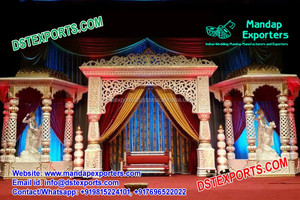 Splendide décoration de scène Jodha Akbar, décor de scène de mariage, décor de scène de réception de mariage, personnalisé, haute qualité, États-Unis - Product Image 5