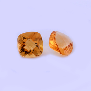 Venta al por mayor de piedras preciosas cuadradas amarillas citrinas naturales facetadas semipreciosas para la fabricación de joyas - Product Image 1