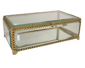 Boîte à bijoux en verre argenté Art India Collections avec compartiment intérieur, modèle 10164, pour la décoration de la maison et du bureau - Product Image 3