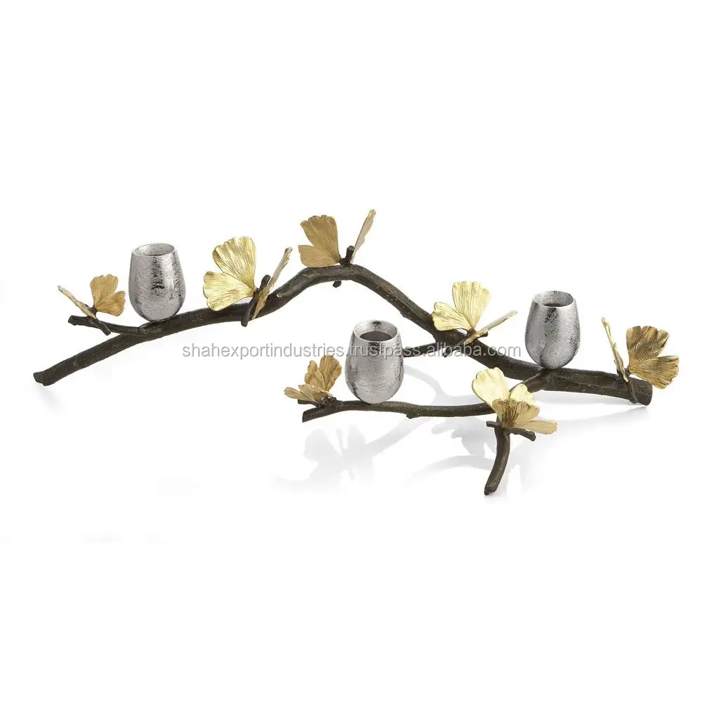 Giá Đỡ Nến Hình Nón Bằng Nhôm Giá Đỡ Nến Tealight Trang Trí Để Bàn Cành Cây Bằng Sắt Cho Bàn Ăn Quán Bar Tại Nhà