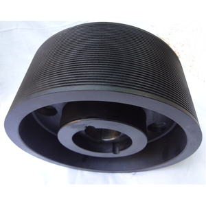 Poleas de correa PK Poly V de 31 costillas, poleas de aleación personalizables OEM con pintura en aerosol negra para la industria de transferencia de calor, marca Engimech - Product Image 1