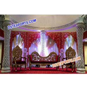 Meharab-escenario de boda de cristal con media luna, bola de cristal ajustada, Gujrati, novedad - Product Image 1