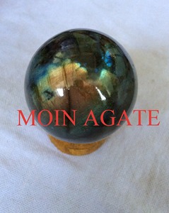 Bola de piedras preciosas de labradorita Natural de alta calidad, esfera de ágata estilo Feng Shui para curar bolas de ágata de piedra Natural Premium - Product Image 4