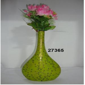 Florero de metal pintado a mano florero para decoración de hogar y sala de estar florero de mesa - Product Image 1