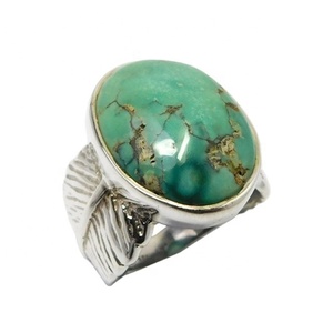 Royal Look Turquoise Stone Handmade 925 Sterling Silver Eternity Vermeil <b>Ring</b> Wholesaler <b>Indian</b> Jewelry Suppliers - Product Image 1