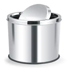 Stainless steel double wall trash can recycle garbage bin