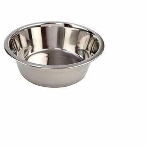Tazón de acero plateado para mascotas, plato de comida para perros, plato de acero - Product Image 1
