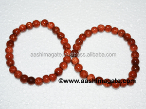 Pulsera de cuentas de piedra solar roja hecha a mano, joyería de moda de cristal Natural para Feng Shui, decoración del hogar, artesanías de piedra semipreciosa - Product Image 2