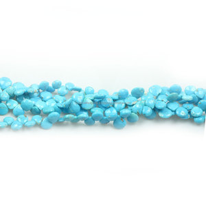Arizona Turquoise Faceted Pear Shape Briolette Strand <b>Beads</b> Blue DIY Jewelry for Necklace <b>Bracelets</b> Earrings <b>Making</b> Abacus <b>Beads</b> - Product Image 1