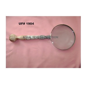 Lupa de lectura de diseño vintage Lupa náutica Lupa de metal y vidrio Lupa pequeña Lupa a precio asequible - Product Image 2