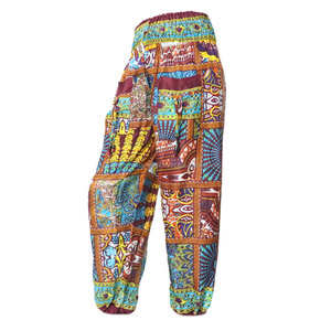 <b>Indian</b> Style Rayon Hippie <b>Trousers</b> Unisex Fashionable Cotton Printing Harem Pants 100% Cotton Material - Product Image 3