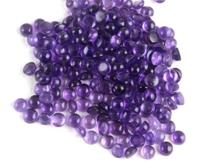 คอลเลคชั่นหินสีม่วงอมเมทิสต์ทรงกลมเรียบสำหรับทำเครื่องประดับอัญมณีหลวม - Product Image 1