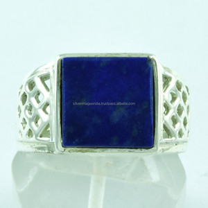 Anillo de lapislázuli con ajuste de bisel de soñador azul, piedras preciosas de plata esterlina, joyería para bodas y fiestas - Product Image 3