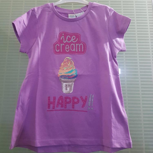 Original de la marca etiquetas chicas Pastel 100% algodón camiseta niños lisa de manga corta Tops edades 2-12 años Bangladesh mucho Stock - Product Image 1