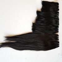 Machine à coudre à trois têtes pour tissage de cheveux Remy, double trame, cheveux humains indiens vierges, couleur naturelle, lisses et ondulés
