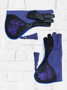 Guantes de cetrería de cuero de piel de vaca genuina de doble capa para hombres Bird Handling Pet - Product Image 3