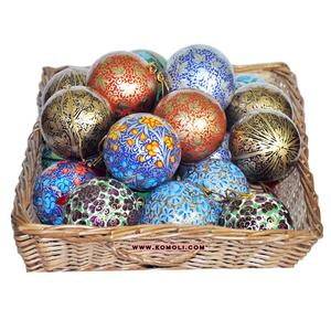 Santa Handpainted Design <b>Paper</b> Mache Bauble <b>Christmas</b> Tree Ornaments <b>Christmas</b> Decorations - Product Image 6