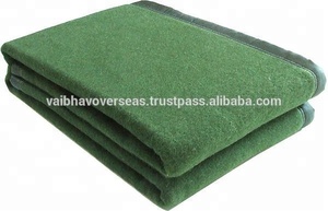 2023 Hot Trending 100% manta de lana pura verde oliva a rayas suave cálido Triple lavado para Zero Shedding tejido India para invierno - Product Image 4