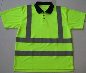 Polo haute visibilité pour hommes Chemise de sécurité jaune bleu Anti-statique Respirant Réfléchissant Imperméable en polyester thermique pour l'été - Product Image 5