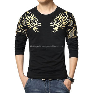 Venta al por mayor de fábrica, camiseta amarilla personalizada para hombre, 100% de algodón, manga corta, Color sólido, cuello impreso, estilo informal, talla grande 2024 - Product Image 2