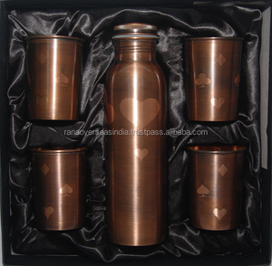 ขายส่งขวดน้ําทองแดงบริสุทธิ์พร้อมแก้วสี่แก้วสําหรับงานแต่งงานและของขวัญคืนคริสต์มาสไดวัลลี่ - Product Image 4