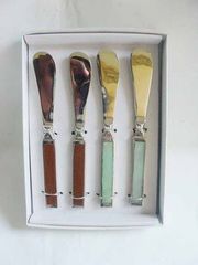 Ensemble de 4 couverts en métal écologique comprenant une cuillère, un couteau, une fourchette, une cuillère pour bébé pour les fêtes de mariage à l'hôtel. - Product Image 6