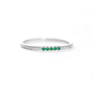 ขายส่งที่ละเอียดอ่อนของแข็ง14พันสีเหลืองทองแท้แซมเบียแหวนพลอยมรกตผู้ผลิตสั่งซื้อจำนวนมากโรงงานผู้ผลิต - Product Image 2