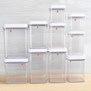Plastic Airtight Food Storage Containers For Cereal Snacks and Sugar 10 Piece Set Cereal Dispensers Storage Container Set