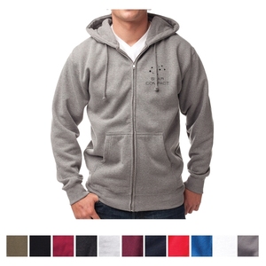 ซื้อขายอิสระผู้ชายซิปเสื้อสวมหัว-ทำจาก10ออนซ์ผ้าฝ้าย80% และ20% โพลีเอสเตอร์ผสมขนแกะ - Product Image 6