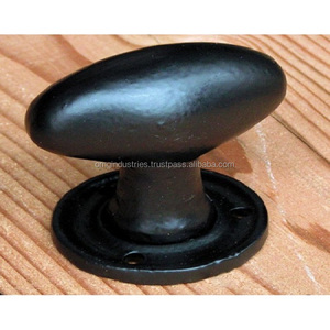Perilla de puerta decorativa negra ovalada de OMG Industries, manija de puerta de armario, manija y perillas de muebles antiguos - Product Image 1