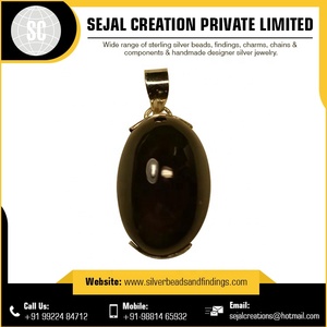 จี้พลอยโอนิกซ์ชุบทองเงิน925พร้อมมุกเครื่องประดับที่สง่างามและไม่ซ้ำใคร - Product Image 2