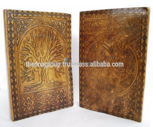 Cuaderno de cuero con diseño de árbol de la vida en relieve vintage hecho a mano al por mayor - Product Image 1