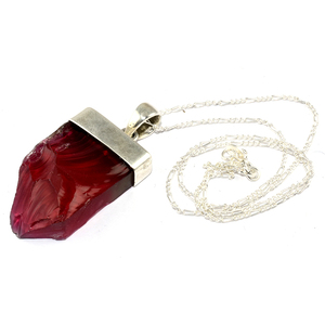 Délicat Fantaisie Forme Rouge Onyx 925 Collier En Argent Sterling Pierre Bijoux En Argent De Mode Bijoux En Argent - Product Image 2