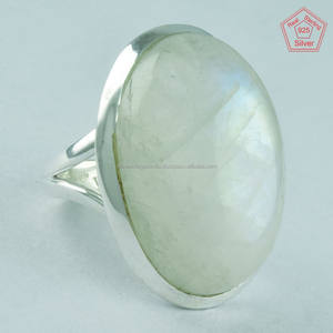 Vente en gros de bagues de luxe en argent sterling 925 avec pierres précieuses naturelles, diamant, perle, lunette plaquée or, taille anniversaire disponible - Product Image 1