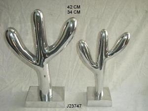 Venta caliente escultura de aluminio fundido forma de anillo y estilo estriado en espejo pulido decoración del hogar esculturas de Metal escaparate del hogar - Product Image 6