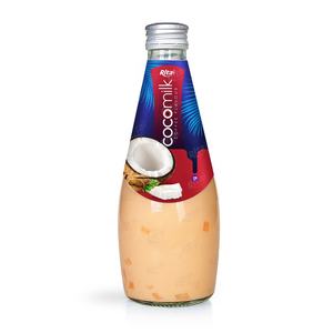 Botella de vidrio de 290ml con puré de leche de coco con sabor a plátano, nuevo embalaje al por mayor de proveedores de agua de coco de Vietnam - Product Image 3