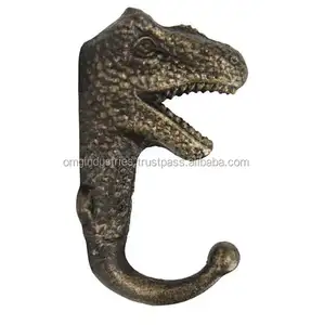 OMG Industries Dinosaur Head Coat Hook Double ceiling Hanging Hanger Cast Iron Black Hat & Coat Hook