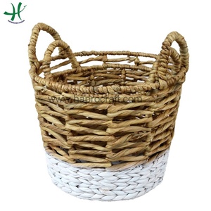 Cesta de Almacenamiento Plegable Ecológica de Jacinto de Agua Tejido con Asas y Color Natural - Product Image 5