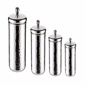 Stainless Steel Vintage Canister <b>Set</b> of 4 Pcs Kitchen Storage Food Canister Kitchen Storage Food Canister - Product Image 3