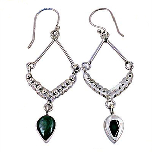 <b>Drop</b> <b>Earrings</b> for Women and Girls 925 <b>Sterling</b> <b>Silver</b> Malachite Gemstone <b>Earrings</b> Handmade Jewelry for New Year - Product Image 2