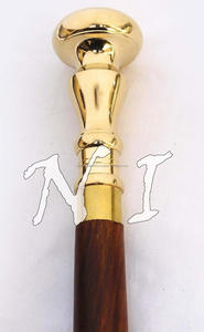 Estilo Vintage Latón Marino VICTORIAN Diseñador Mango Dorado Bastón Bastones Palo de madera - Product Image 6