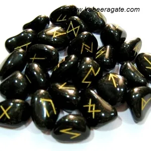 Runes de jaspe noir en gros Set orgone