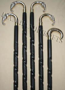 Bâtons de marche rétro sculptés à la main, canettes en bois, bâtons de marche - Product Image 4