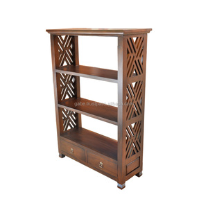Mini Higata Solid Teak Wood <b>Bookcase</b>-<b>Living</b> <b>Room</b> Furniture - Product Image 3